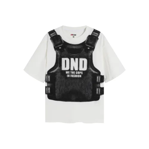 DND4DES 화이트 남녀공용 티셔츠
