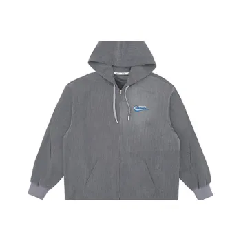 PROS BY CH Hooded Loose Fit Sweatshirt Unisex Gray