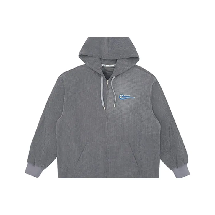 PROS BY CH Hooded Loose Fit Sweatshirt Unisex Gray-0