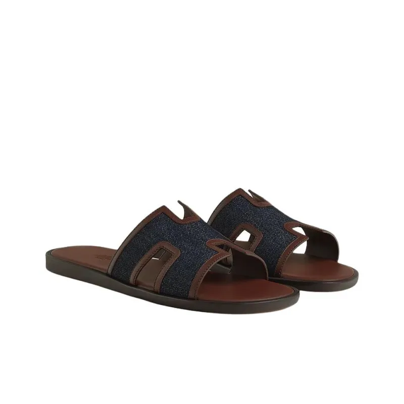 HERMES Izmir Slip Resistant Slide Slippers Men's Brown-2