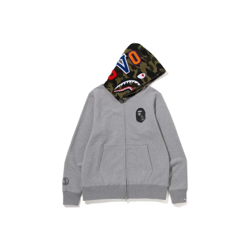 Bape X Ovo Shark Full Zip Hoodie-2