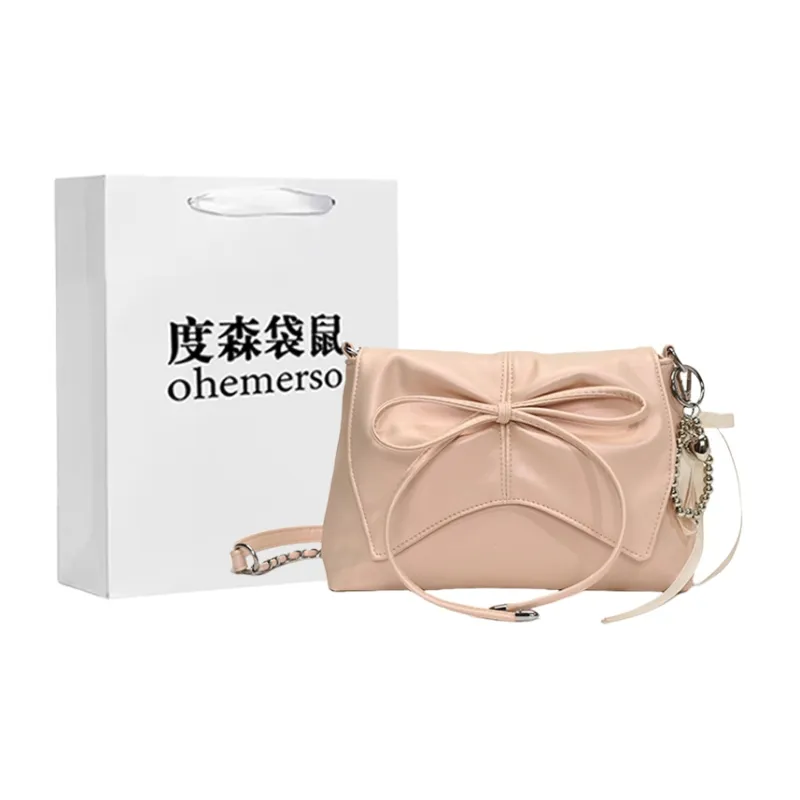Dusen Kangaroo PU Shoulder Bag Regular Women's Neon Pink/Neon White/Silver/Black-5