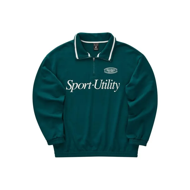 Skechers Colorful Sweatshirt Unisex Deep Sea Green-0