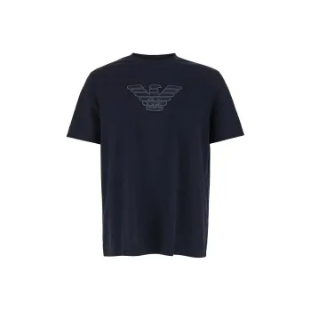 EMPORIO ARMANI Logo Embroidered Crewneck T Shirt