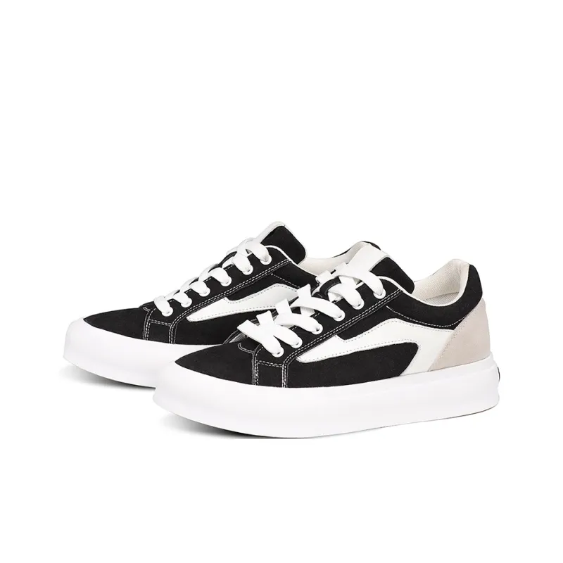 ENRICO COVERI Low Top Skateboard Shoes Unisex Black White-1