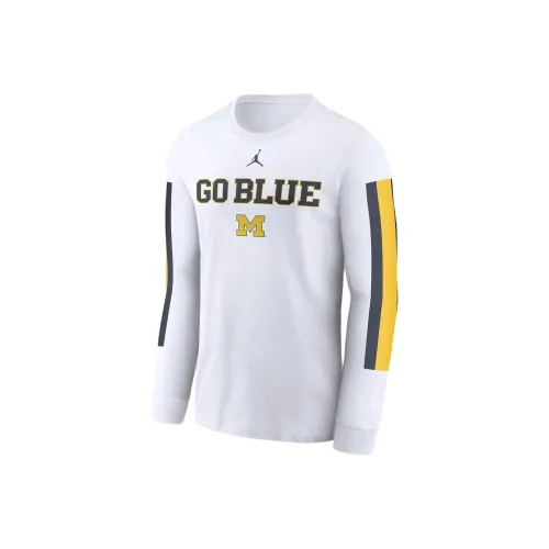 JORDAN Michigan Wolverines Local Spirit Slogan Men's JORDAN College Long Sleeve T Shirt