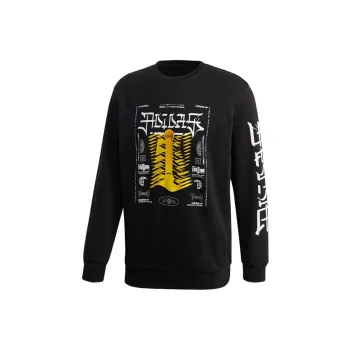 Adidas Originals TORSION TREFOIL CREW Sweatshirts Men Black