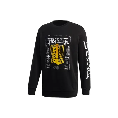 Adidas Originals TORSION TREFOIL CREW Sweatshirts Men Black