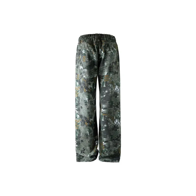 WARNING LIGHT Jeans Unisex Green-1