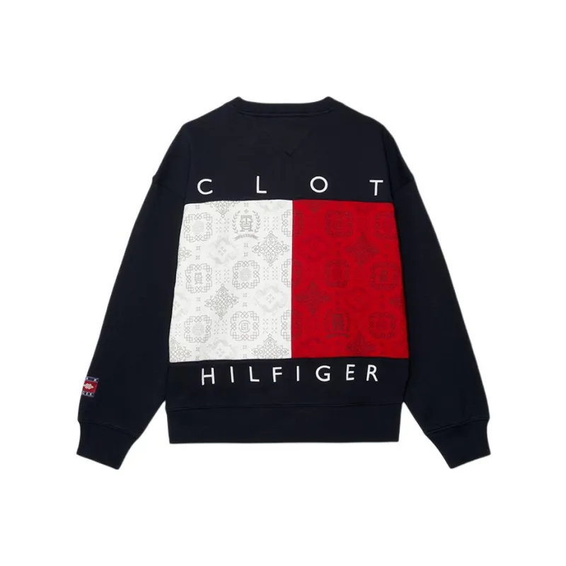 Tommy Hilfiger x CLOT Sweatshirt Unisex Navy Blue - POIZON
