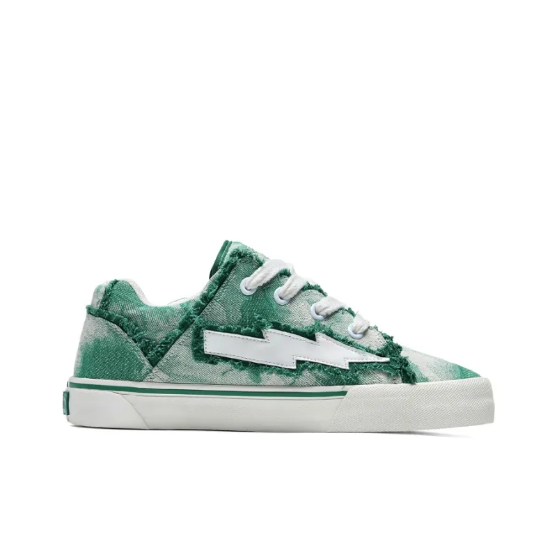 SITULANG Lightning Storm Low Top Canvas Shoes Unisex Denim Blue-11