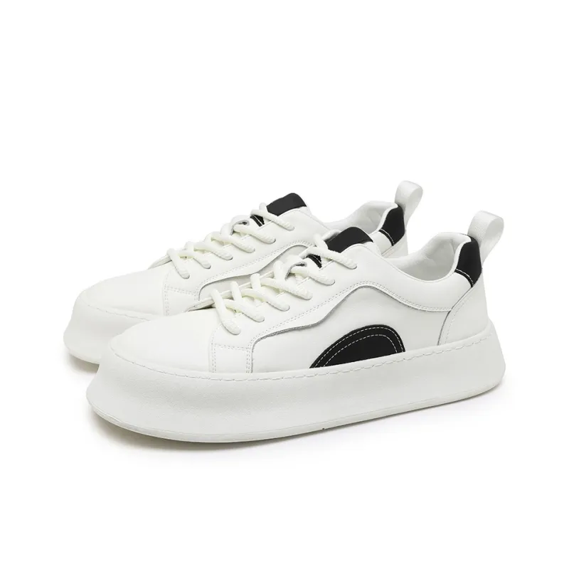 ENRICO COVERI Low Top Skateboard Shoes Men's White Black-2
