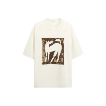 ZARA T-Shirts Men Beige