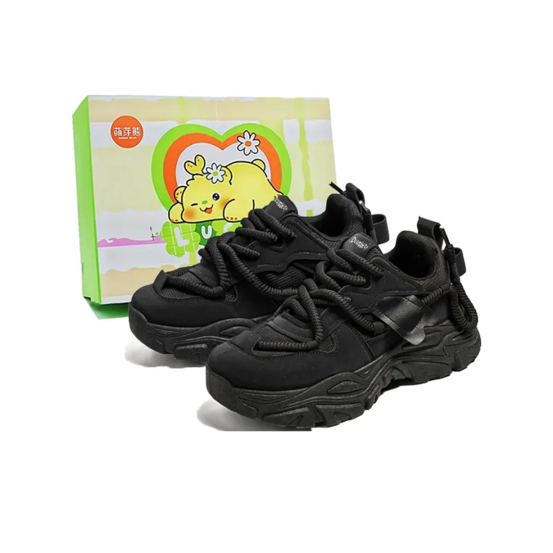 Budding Bear Anti-Slip Wear-Resistant Waterproof Breathable Height Increasing Low-Top Chunky Sneakers Men's Box-0