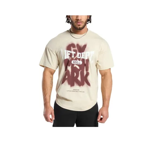 GYMSHARK T Shirts Men Beige
