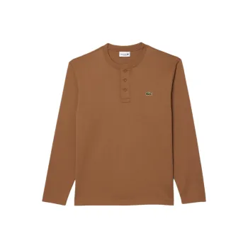 LACOSTE T Shirts Men Brown