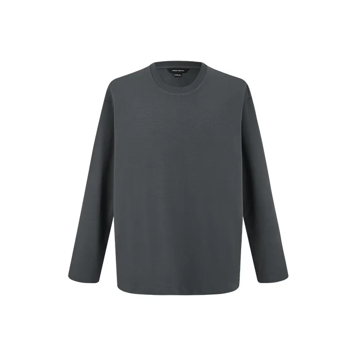 URBAN REVIVO T Shirts Men Warm Gray-0