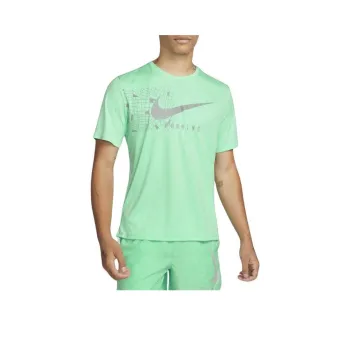 Nike Dri FIT Uv Run Division ' Glow' T shirt