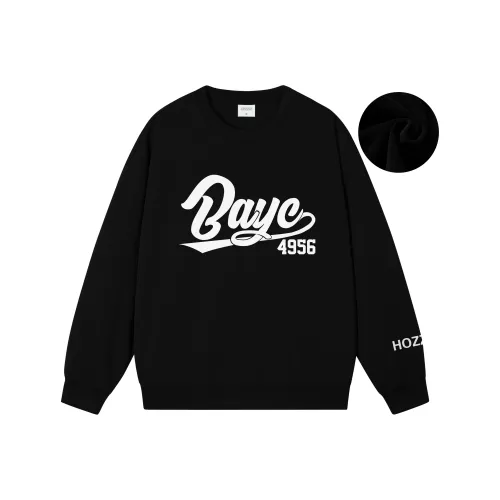 HOZZS x WULIAOYUAN LIANMINGKUAN Crew Neck Casual Fleece Lined Hoodies & Sweatshirts Unisex