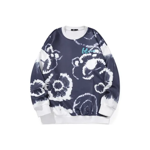 Bt Crew Neck Loose Fit Cardigan Sweatshirt Spring And Autumn Unisex