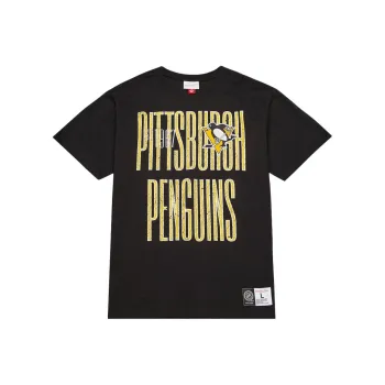 Mitchell & Ness x NHL Pittsburgh Penguins Team OG Premium T Shirt Men's Black
