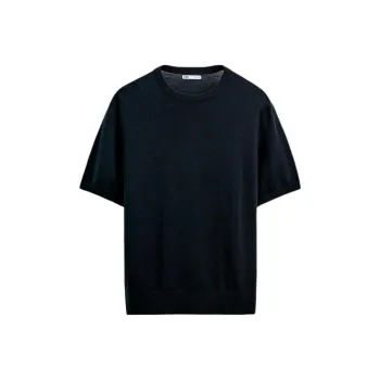 ZARA T Shirts Men Sea Blue