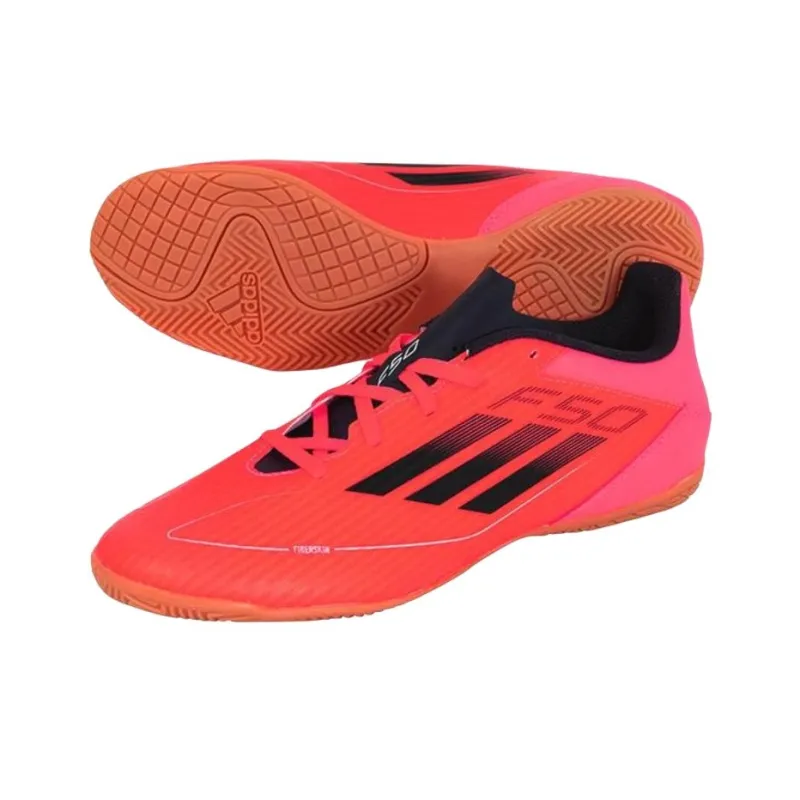 Adidas F50 CLUB Indoor Anti Slip Wear Resistant Soccer Shoes Men's Red-4