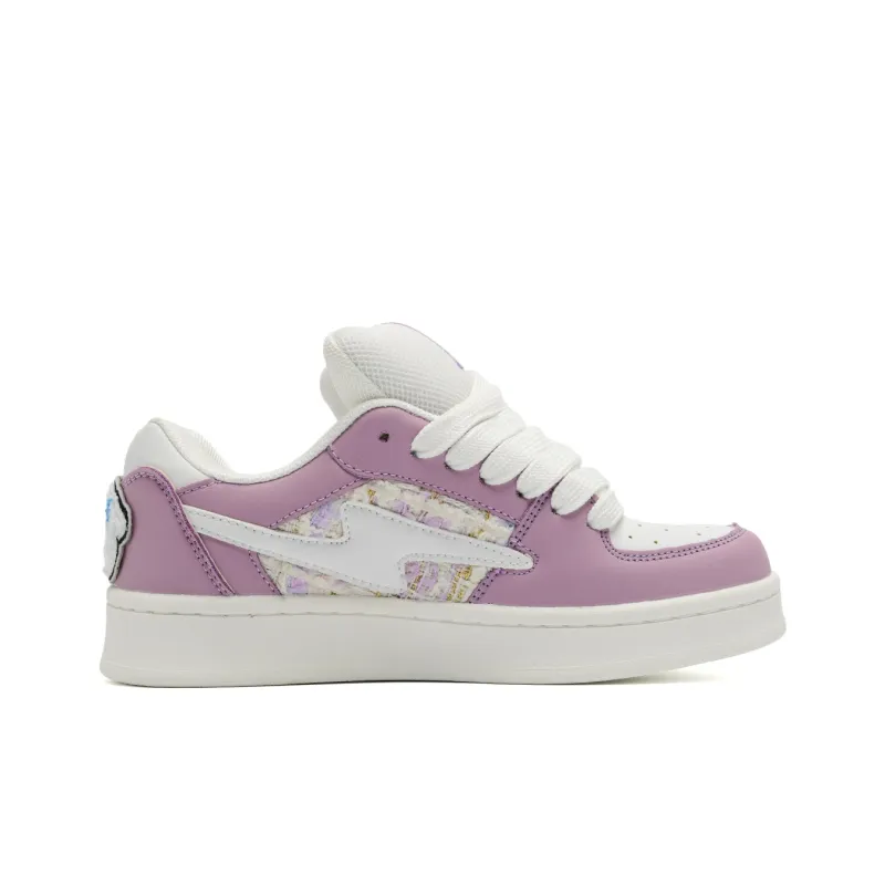7 SEVFUN Wear resistant And Lightweight Low Top Skateboard Shoes Unisex Chanel Inspired Purple-3