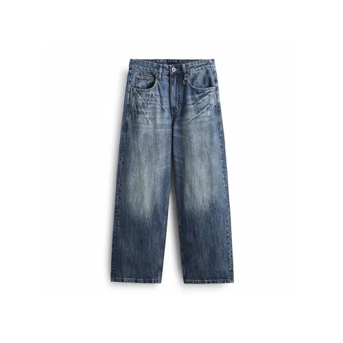 ZENGZHI Jeans Unisex Blue