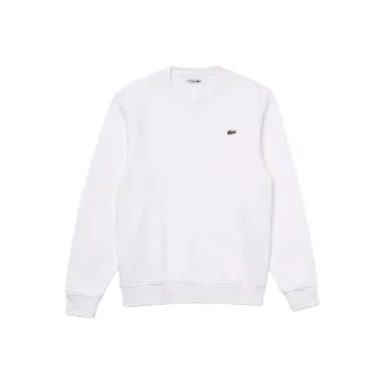 LACOSTE Sport Cotton Blend Fleece Sweatshirt Men's White