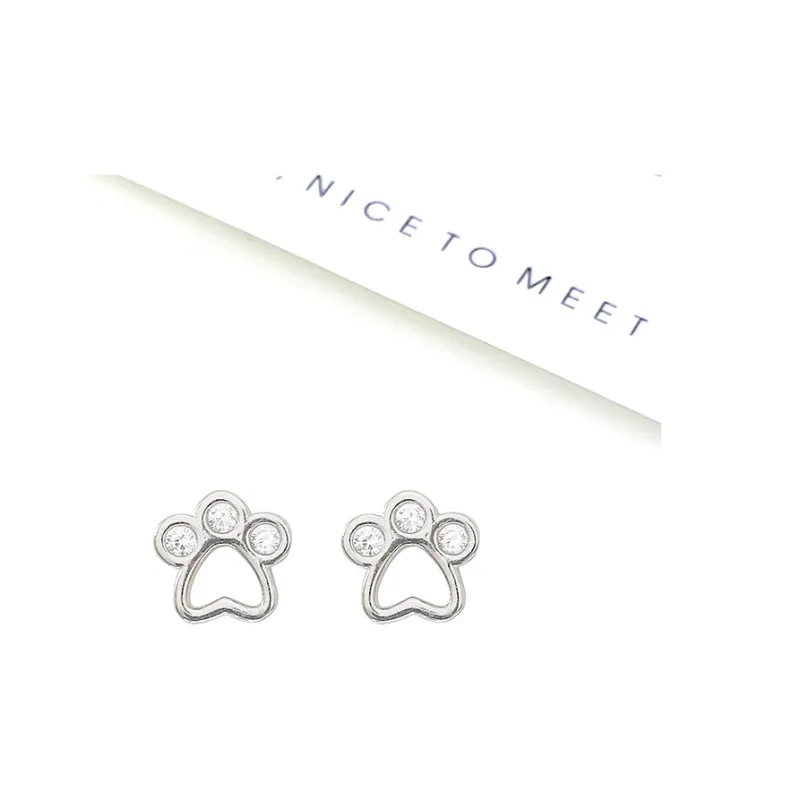 MIDNIGHT MOMENT S999 Silver Stud Earrings Women's-5
