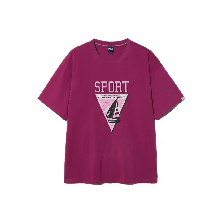 FILA T Shirt Unisex Dark Purple-0