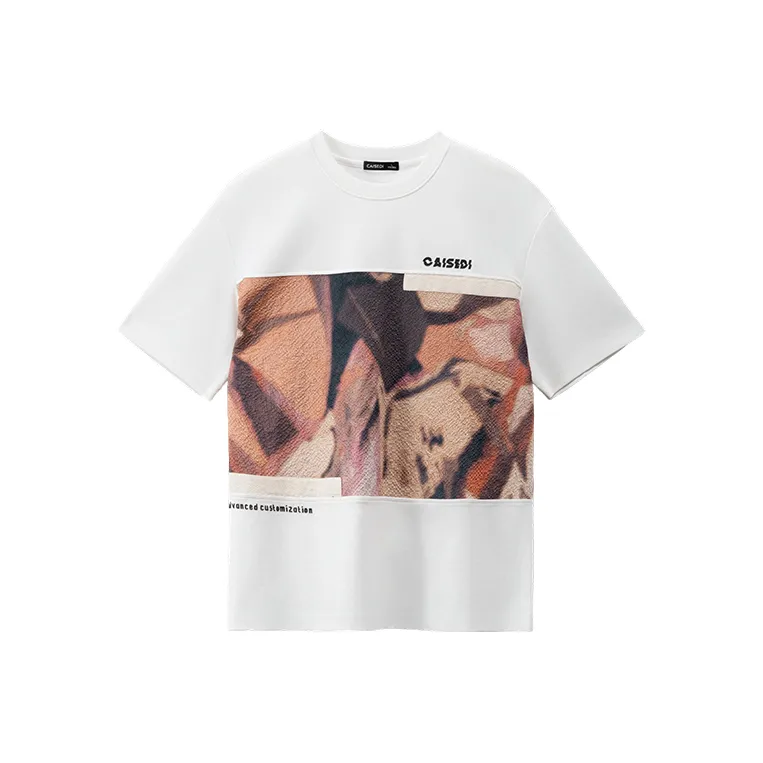CAISEDI T Shirts Men White-0