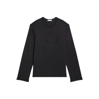 Helmut Lang Logo Embroidered Long Sleeved T Shirt