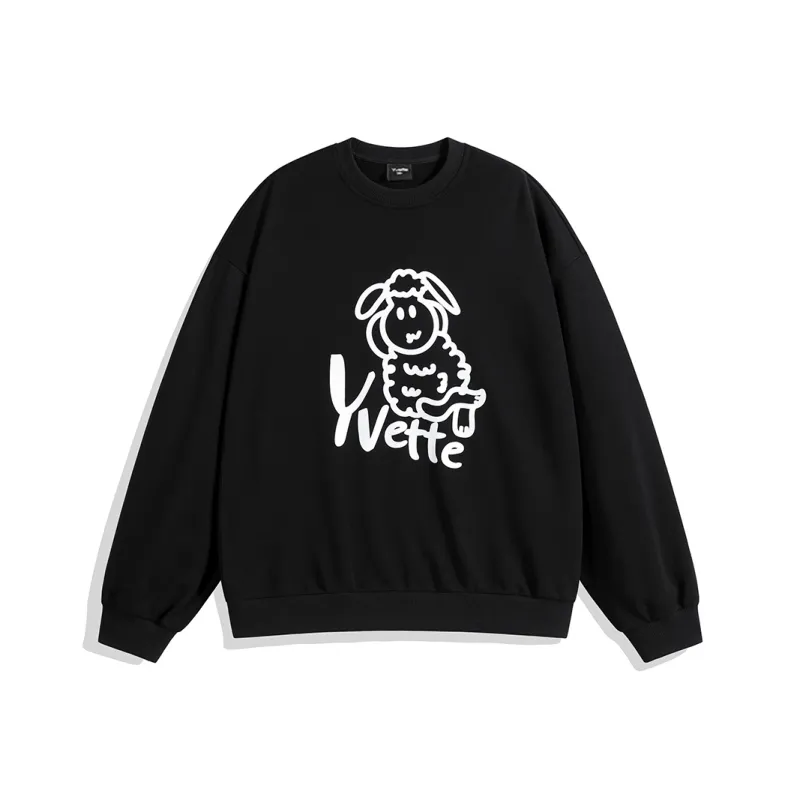 Yvette Sweatshirts Unisex Black-0