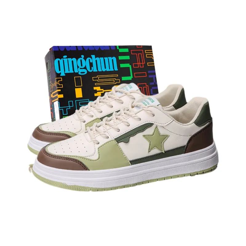 SMDXDMS Lightweight Breathable Slip Resistant Low Top Skateboard Shoes Unisex-3