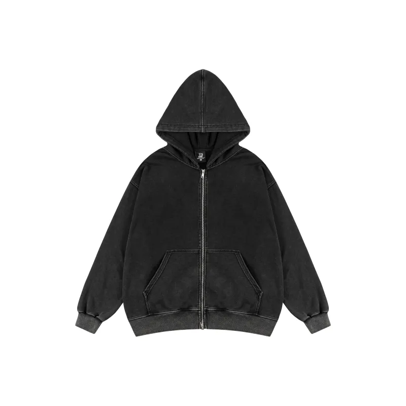 XINYINSU 24FW Sweatshirt Unisex Washed Black-0