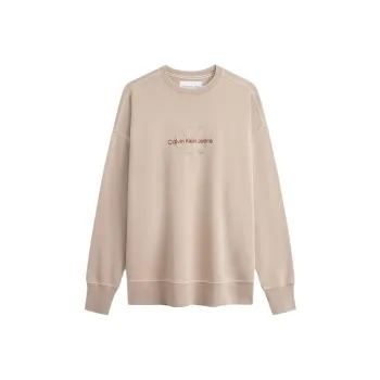 CALVIN KLEIN Sweatshirt Men's Milk Tea Coffee