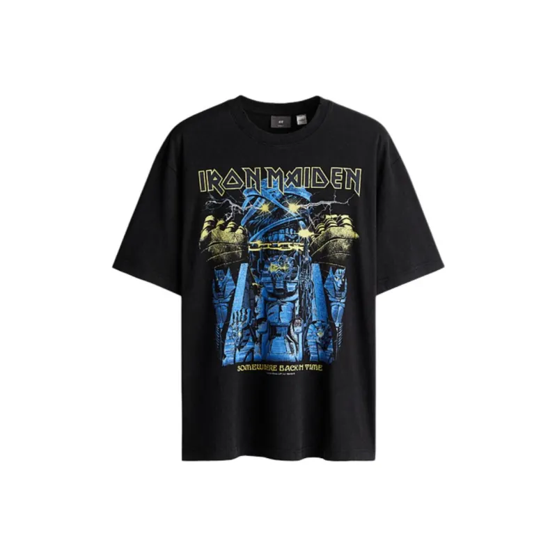 H&M T-Shirt Men's Black/Iron Maiden-0
