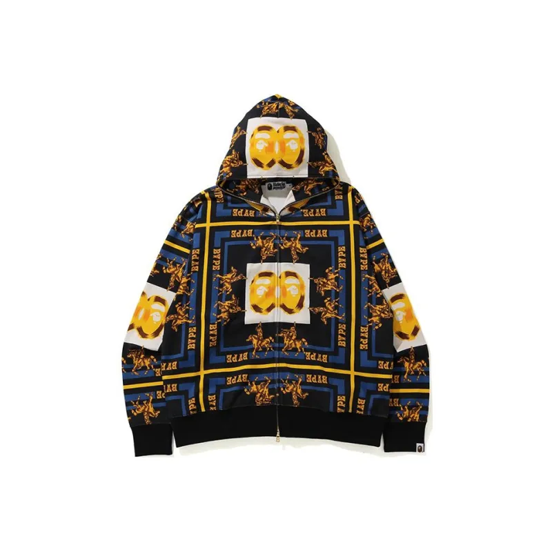 A BATHING APE Double Ape Head Relaxed Full Zip Hoodie-0