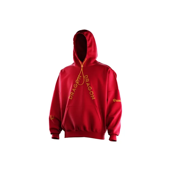 Monster Guardians Sweatshirt Men's Auspicious Dragon Luck Red-0