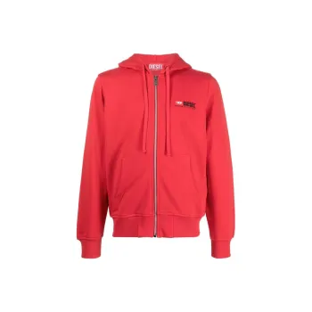 DIESEL S-Ginn-Hood-Zip-Div Drawstring Hoodie