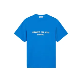 STONE ISLAND Marina T Shirts Men Bright Blue