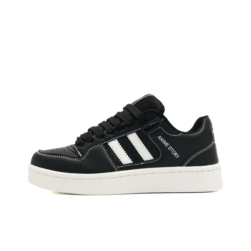 Circle Small Low Top Skateboard Shoes Unisex Black-0