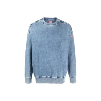 DIESEL D Krib Washed denim Sweatshirt