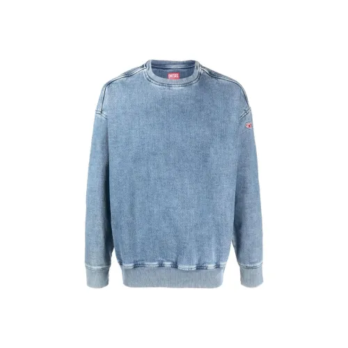 DIESEL D Krib Washed denim Sweatshirt