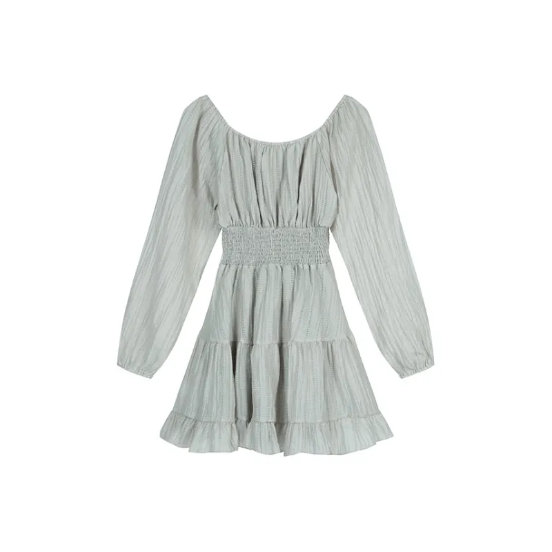 PLANE DRIFT Long Sleeved Dresses Women's Gray-1