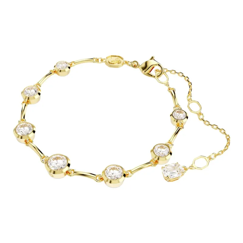 Swarovski Gold Plated With Zircon Bracelets Unisex White-1