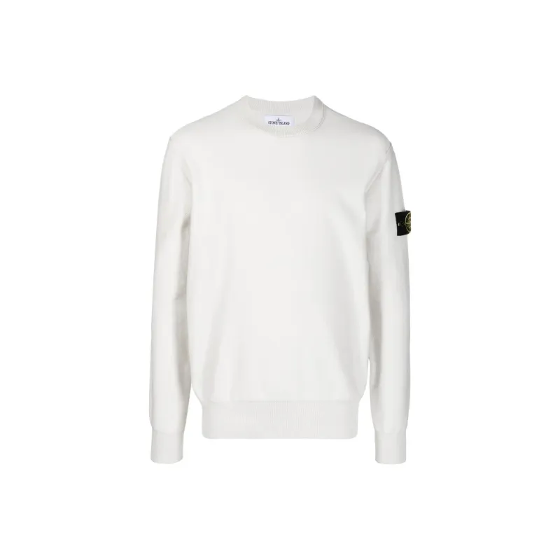 STONE ISLAND FW22 Men's Crew Neck Sweatshirt White-0