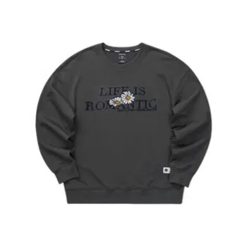 Skechers Skechers X Romantic Crown Co-branded Series Sweatshirt Unisex Oyster Black